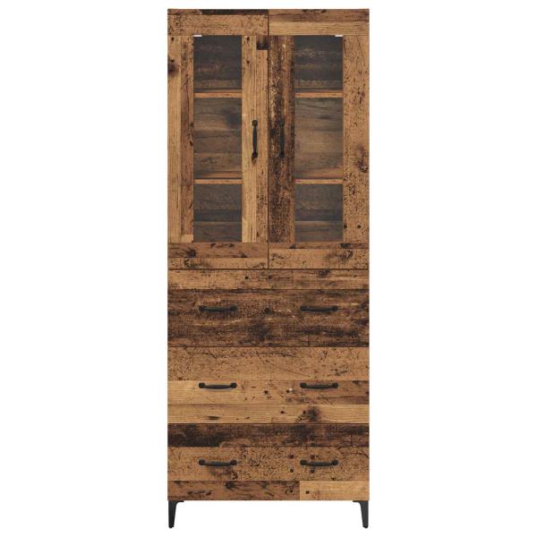 Highboard Wandmontiert Altholz 69,5 x 34 x 180 cm Holzwerkstoff