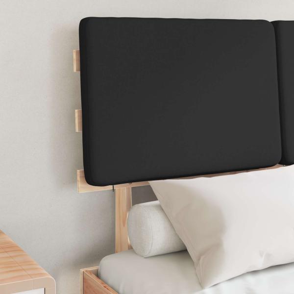 Bettgestell mit gepolstertem Kopfteil Schwarz 120 x 200 cm