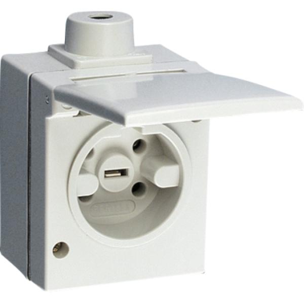 ABL-SURSUM Perilex AP-Steckdose,grau,IP44 3-pol.+N+PE, 16A, 230/400V