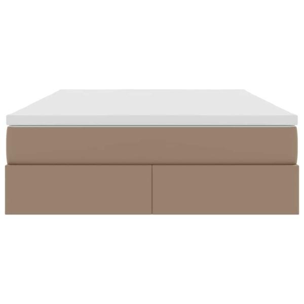 Aufbewahrungsbett mit Matratze Cappuccino 140 x 200 cm