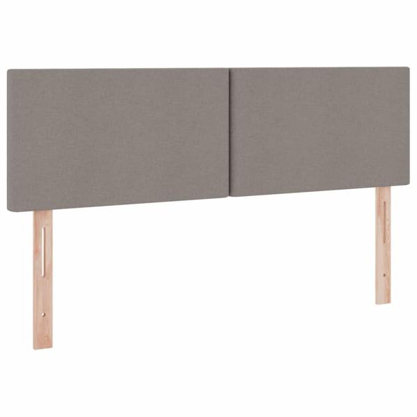 Aufbewahrungsbett mit Matratze Taupe 140 x 190 cm Holzwerkstoff