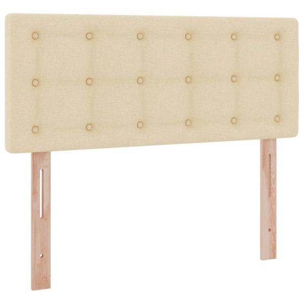 Aufbewahrungsbett mit Matratze Creme 120 x 200 cm Holzwerkstoff