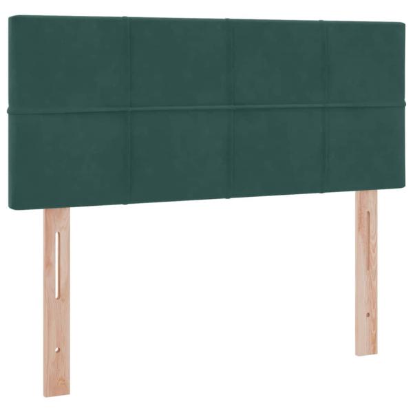 ARDEBO.de - Aufbewahrungsbett mit Matratze Dunkelgrün 120 x 200 cm Samt