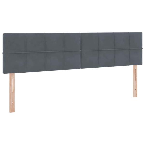 ARDEBO.de - Aufbewahrungsbett mit Matratze Dunkelgrau 180 x 200 cm Samt