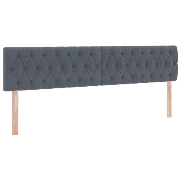 Aufbewahrungsbett mit Matratze Dunkelgrau 200 x 200 cm Samt