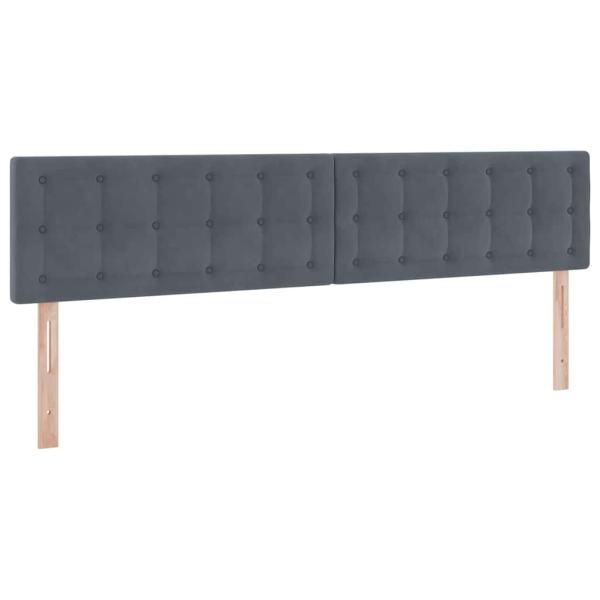Aufbewahrungsbett mit Matratze Dunkelgrau 200 x 200 cm Samt