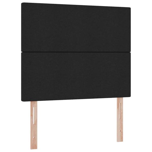 Aufbewahrungsbett mit Matratze Schwarz 120 x 190 cm Kunstleder