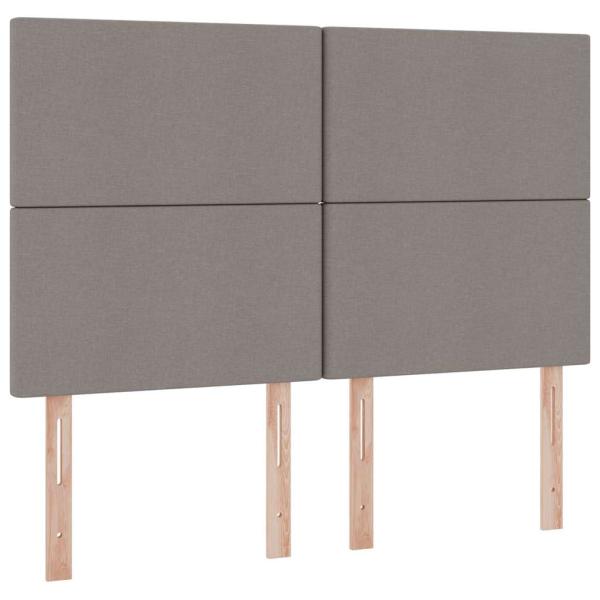 Aufbewahrungsbett mit Matratze Taupe 140 x 200 cm Kunstleder