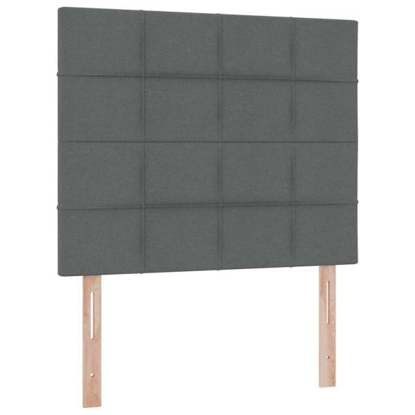 Aufbewahrungsbett Dunkelgrau 120 x 190 cm Kunstleder