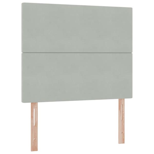 Bett mit Stauraum und LED Hellgrau 120 x 200 cm Samt