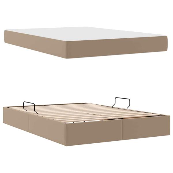 Aufbewahrungsbett mit Matratze Cappuccino 140 x 200 cm