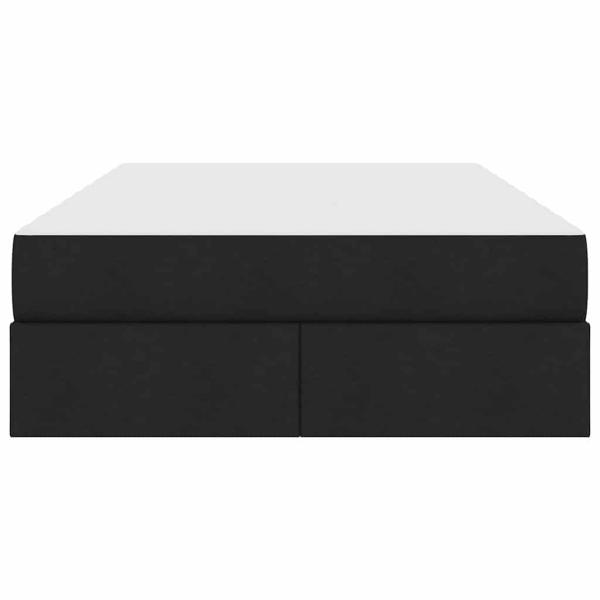 Aufbewahrungsbett mit Matratze Schwarz 120 x 200 cm Polyester