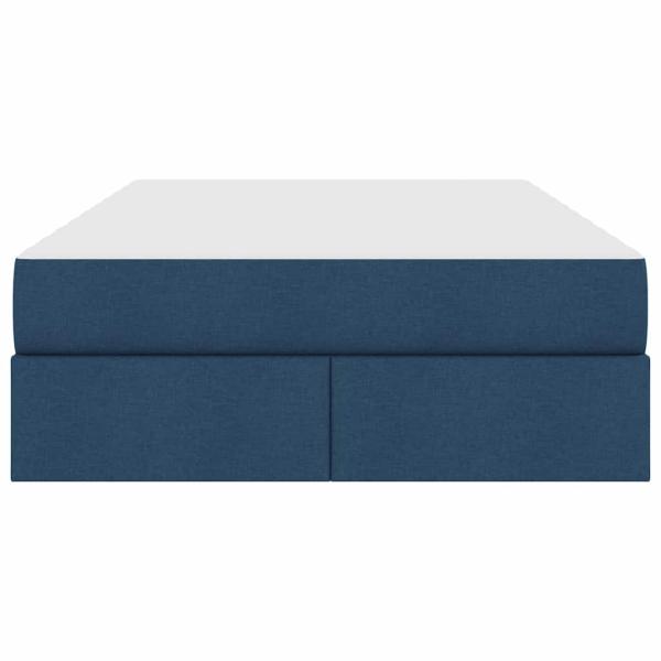 ARDEBO.de - Aufbewahrungsbett mit Matratze Blau 120 x 200 cm Polyester