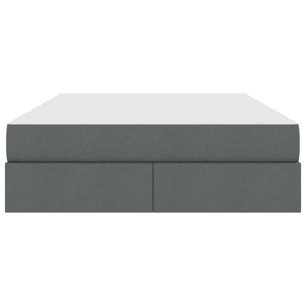 Aufbewahrungsbett mit Matratze Dunkelgrau 140 x 200 cm