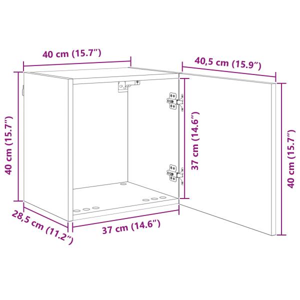 TV-Wandmöbel Wandmontiert 5 pcs Artisan-Eiche Holzwerkstoff