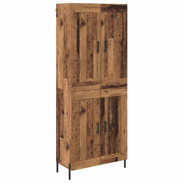 Highboard 2 pcs Altholz Holzwerkstoff