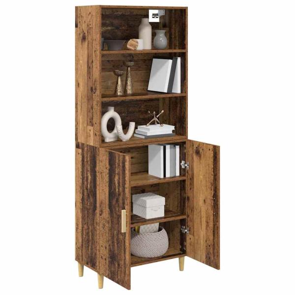 Highboard Altholz 69,5 x 32,5 x 180 cm Holzwerkstoff