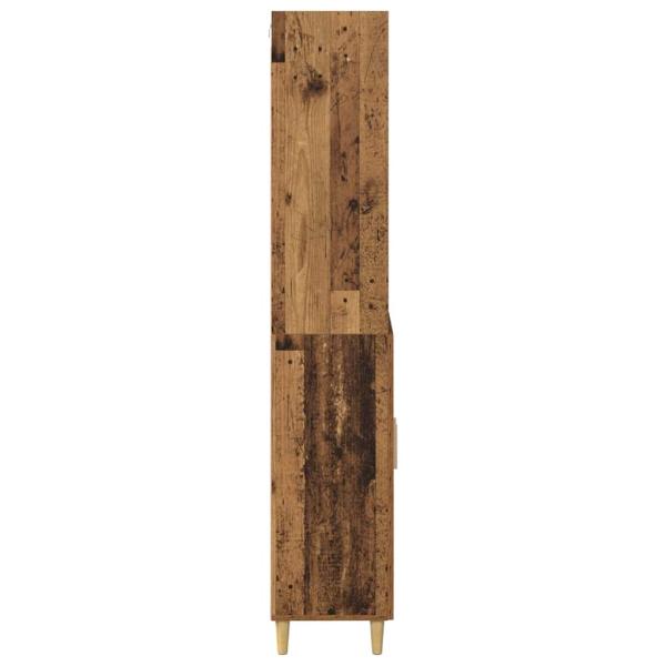 Highboard Altholz 69,5 x 32,5 x 180 cm Holzwerkstoff