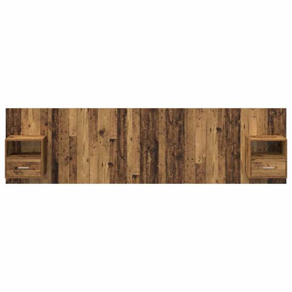 Kopfteil mit Schrank 3 Stk. Altholz Holzwerkstoff