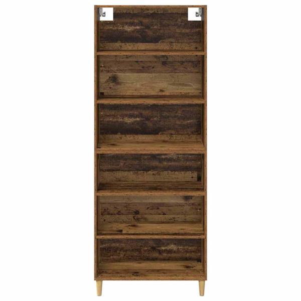 Highboard Altholz 69,5 x 32,5 x 180 cm Holzwerkstoff