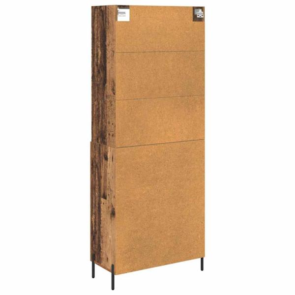 Highboard Altholz 69,5 x 32,5 x 180 cm Holzwerkstoff