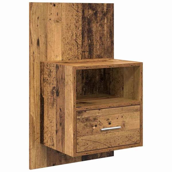 Kopfteil mit Schrank mit Schubladen 3 pcs Altholz Holzwerkstoff