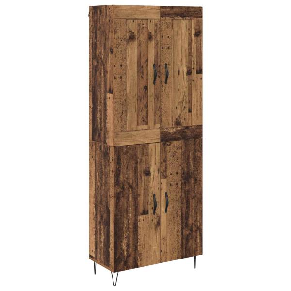 Highboard Altholz 69,5 x 34 x 180 cm Holzwerkstoff