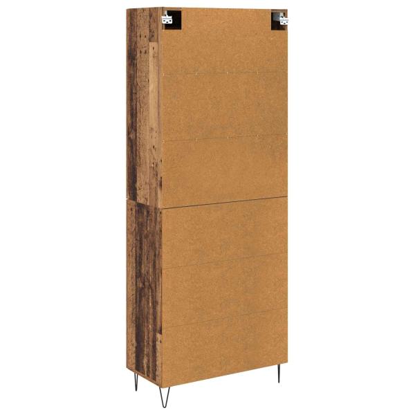 Highboard Altholz 69,5 x 34 x 180 cm Holzwerkstoff