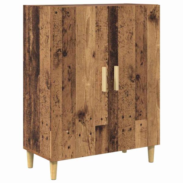 Highboard Altholz 69,5 x 34 x 180 cm Engineered Wood und Glas