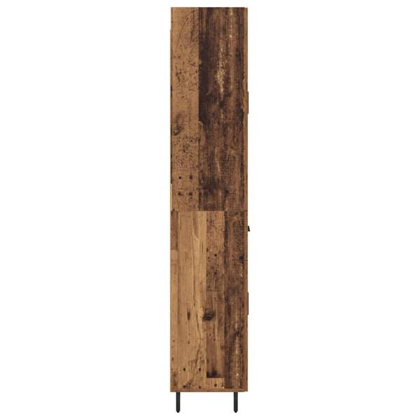 Highboard Altholz 69,5 x 34 x 180 cm Engineered Wood und Glas