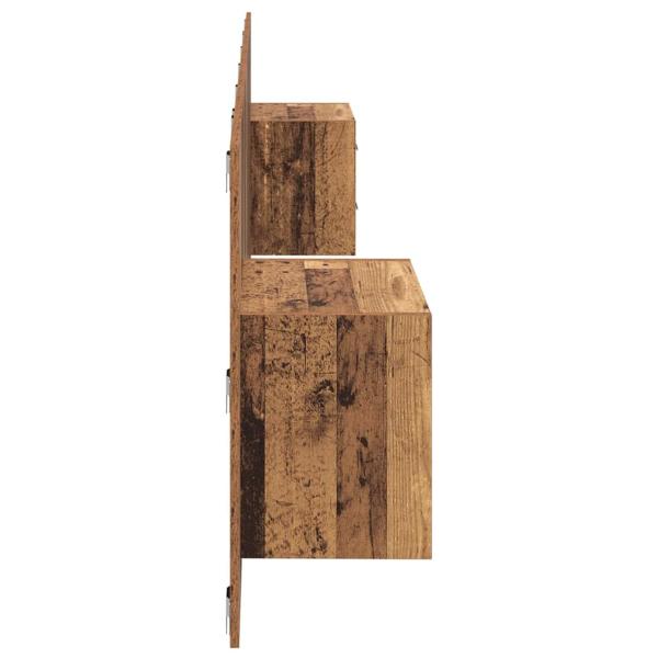 Kopfteil mit Schrank 3 Stk. Altholz Holzwerkstoff