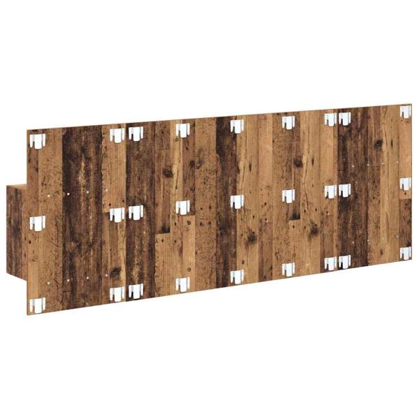 Kopfteil mit Schrank mit Schubladen 3 pcs Altholz Holzwerkstoff