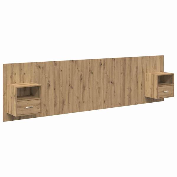 Kopfteil mit Schrank 3 pcs Artisan-Eiche Holzwerkstoff