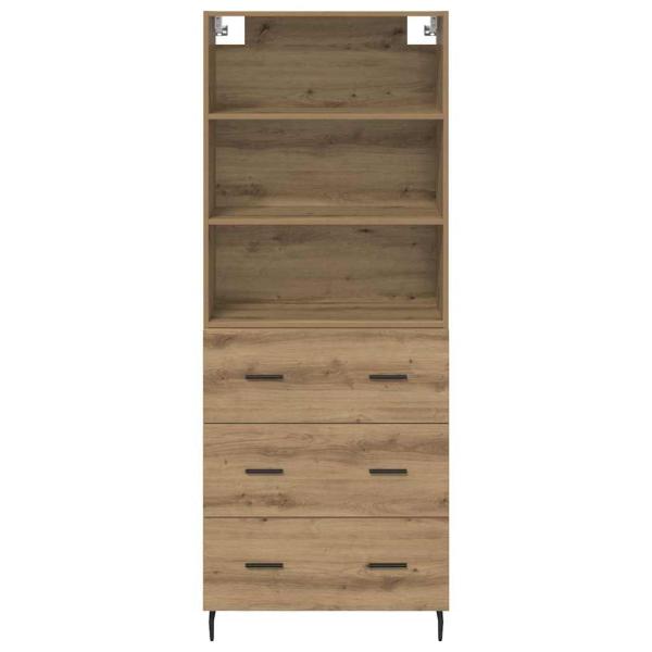 Highboard mit Schubladen Artisan-Eiche 69,5 x 34 x 180 cm
