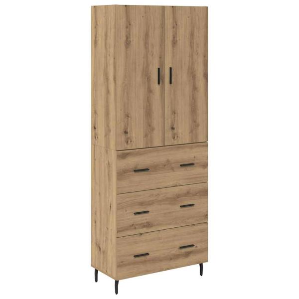 Highboard mit Schubladen Artisan-Eiche 69,5 x 34 x 180 cm