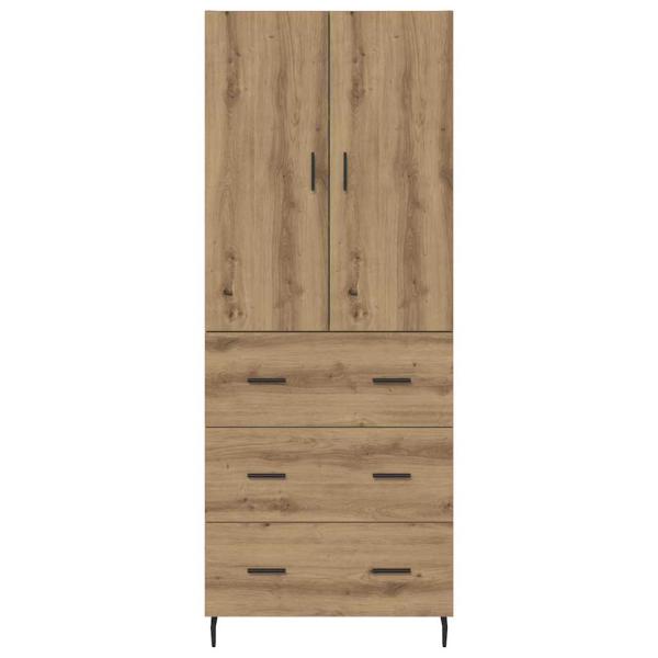 Highboard mit Schubladen Artisan-Eiche 69,5 x 34 x 180 cm