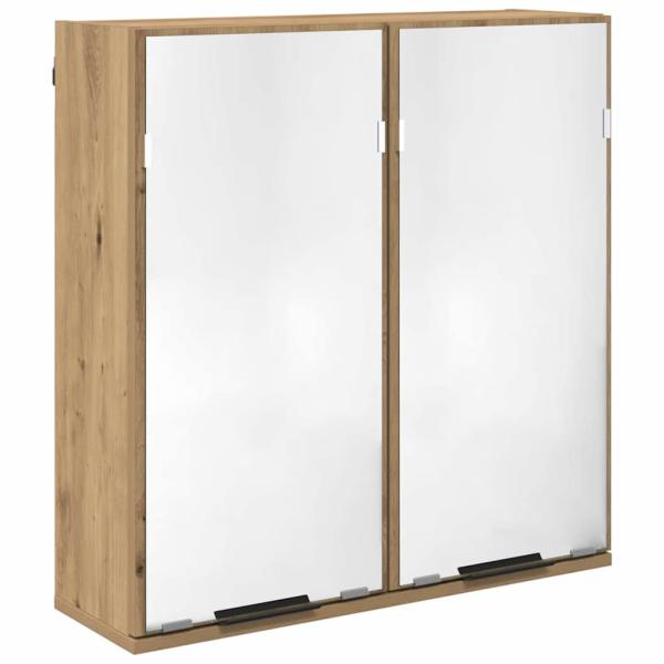 Badezimmerschrank-Set mit Regal Artisan-Eiche Holzwerkstoff