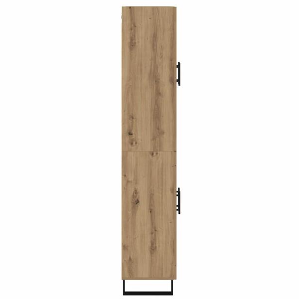 Highboard 2 pcs Artisan-Eiche Engineered Wood und Glas