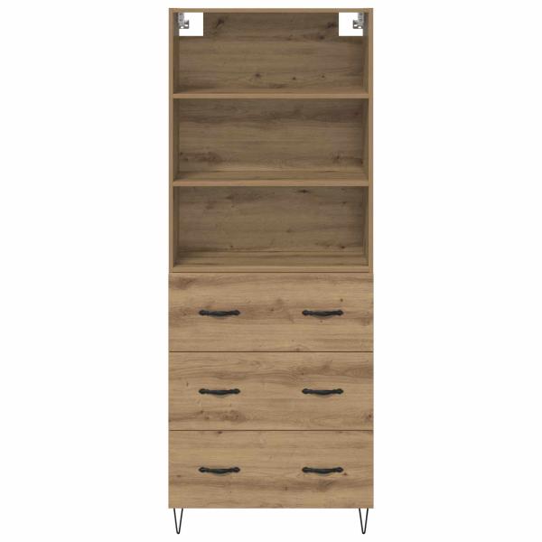 Highboard Artisan-Eiche 69,5 x 32,5 x 180 cm Holzwerkstoff