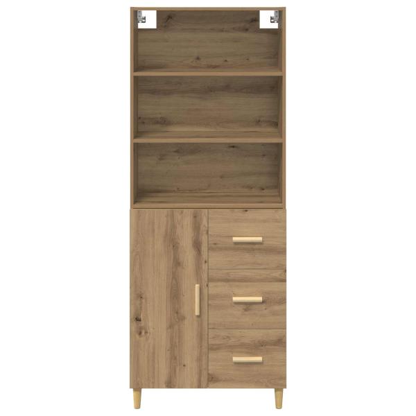 Highboard Artisan-Eiche 69,5 x 32,5 x 180 cm Holzwerkstoff