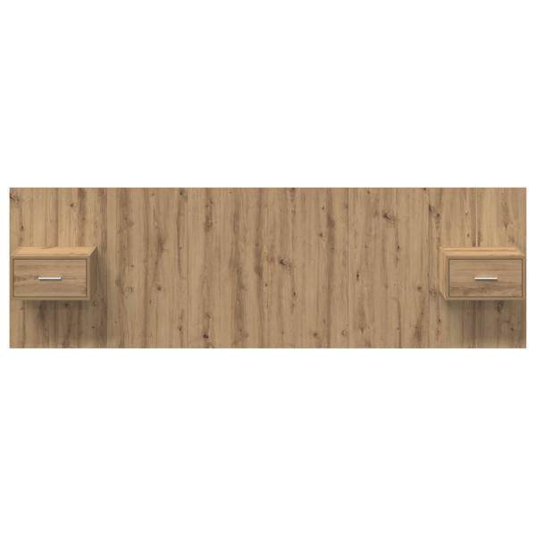 Kopfteil mit Schrank 3 Stk. Artisan-Eiche Holzwerkstoff