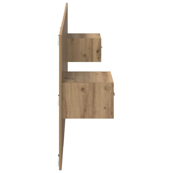 Kopfteil mit Schrank 3 Stk. Artisan-Eiche Holzwerkstoff