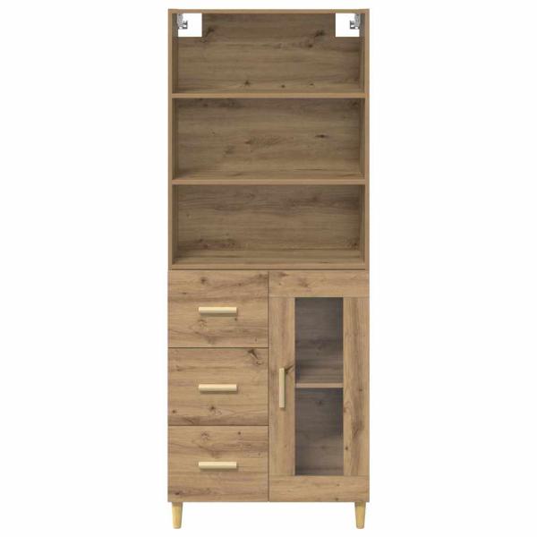 Highboard Artisan-Eiche 69,5 x 32,5 x 180 cm Holzwerkstoff