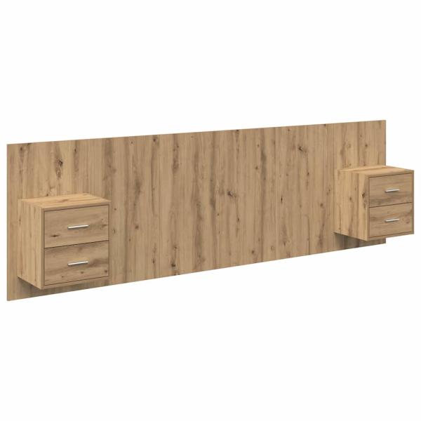 Kopfteil mit Schrank 3 pcs Artisan-Eiche Holzwerkstoff