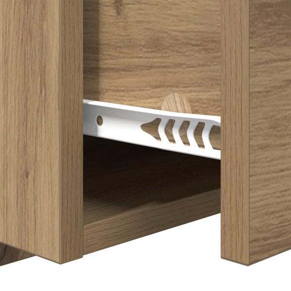 Kopfteil mit Schrank 3 Stk. Artisan-Eiche Holzwerkstoff