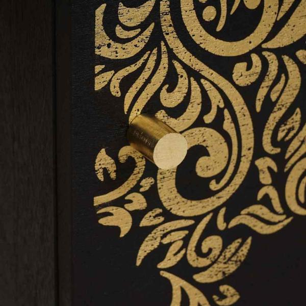 Nachttisch mit Tür 2 pcs Schwarz 40 x 33 x 46 cm