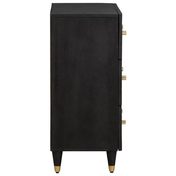 Sideboard Schwarz 60 x 33 x 75 cm Massivholz Mango