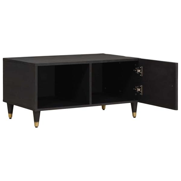 Couchtisch Schwarz 80 x 50 x 40 cm Massivholz Mango