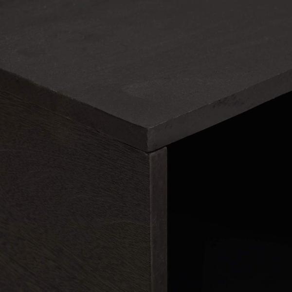 Couchtisch Schwarz 80 x 50 x 40 cm Massivholz Mango