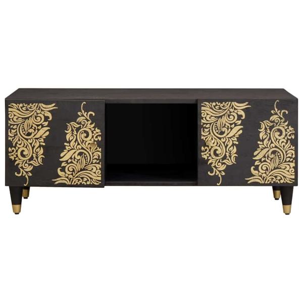 Couchtisch Schwarz 100 x 54 x 40 cm Massivholz Mango